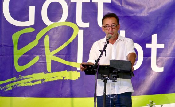 Lutz Scheufler während Gott ERlebt-Zelttag