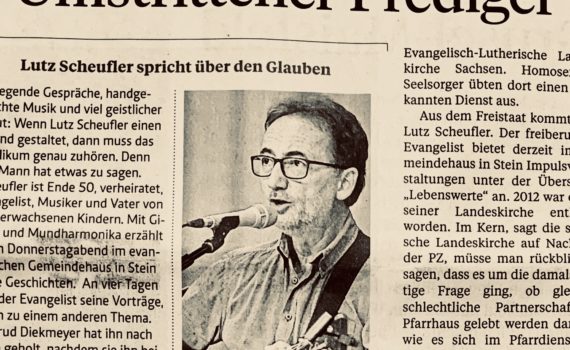 Artikel "Umstrittener Prediger" in Pforzheimer Zeitung vom 02.11.2019