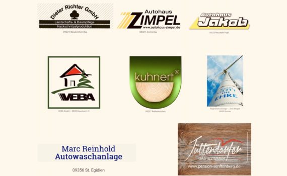 Informationen 5 Logos von Firmen, die das Evangelisationsteam unterstützen