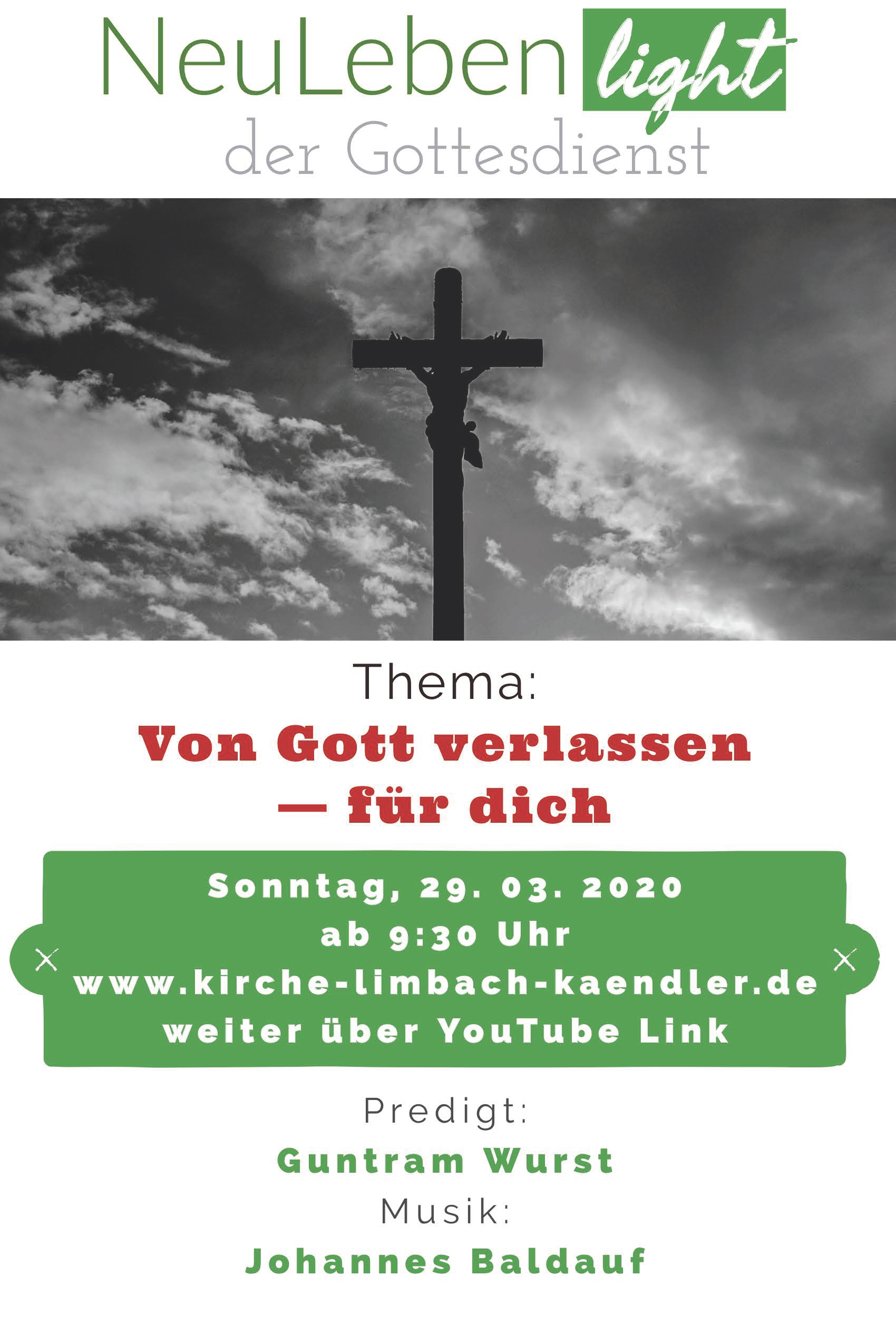 Werbung Gottesdienst 29.03.2020