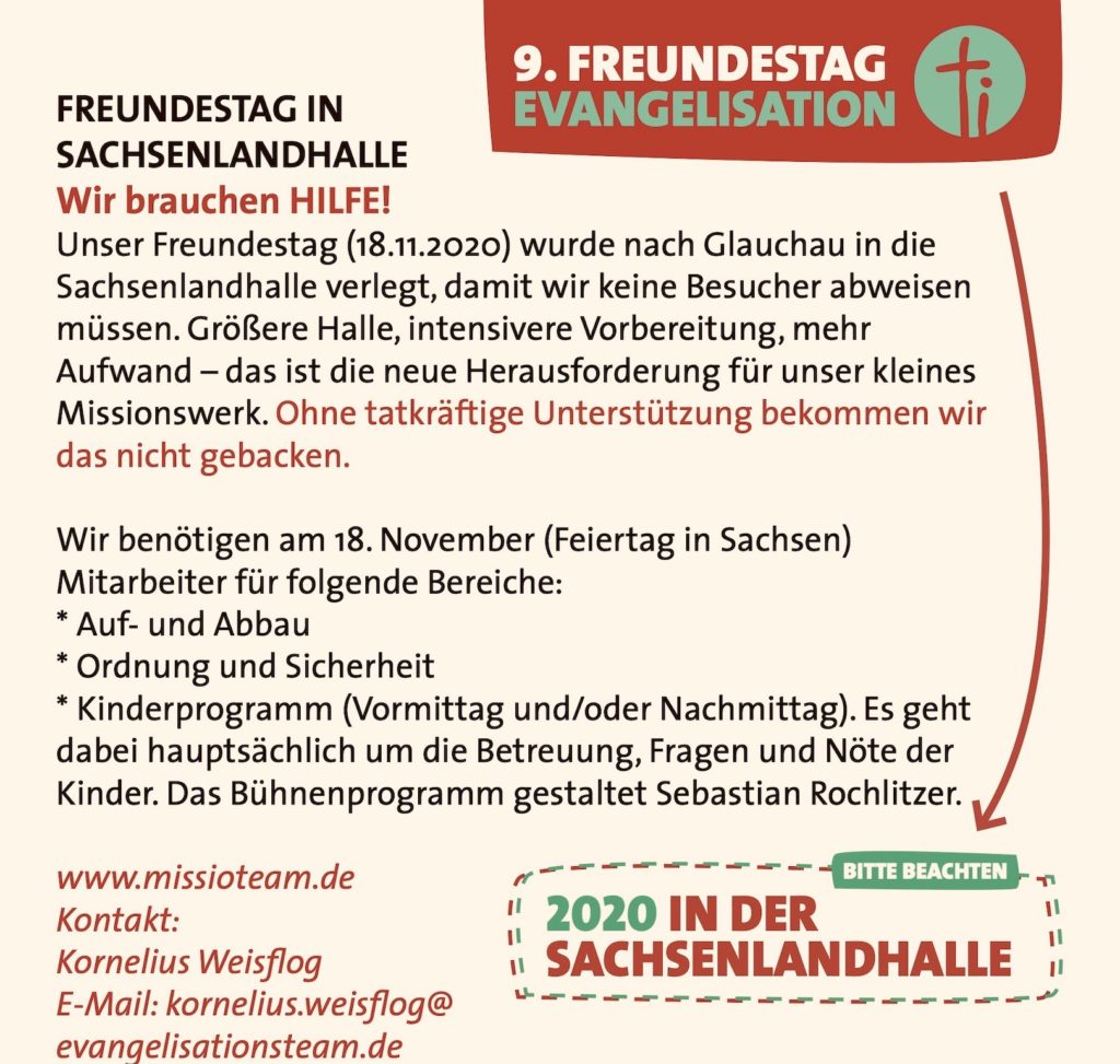 9. FREUNDESTAG EVANGELISATION 2