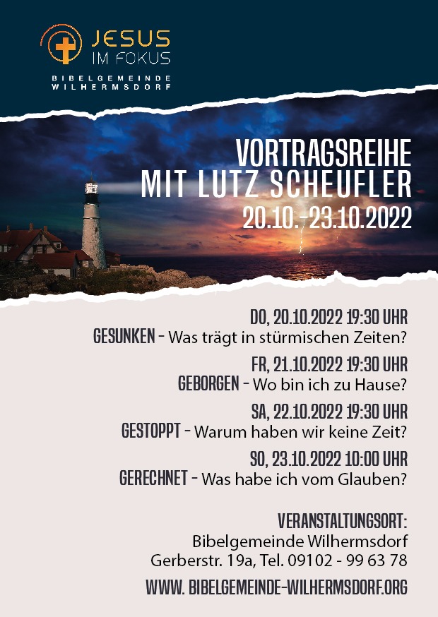 Flyer Vortragsreihe vom 20.-23.10.2022