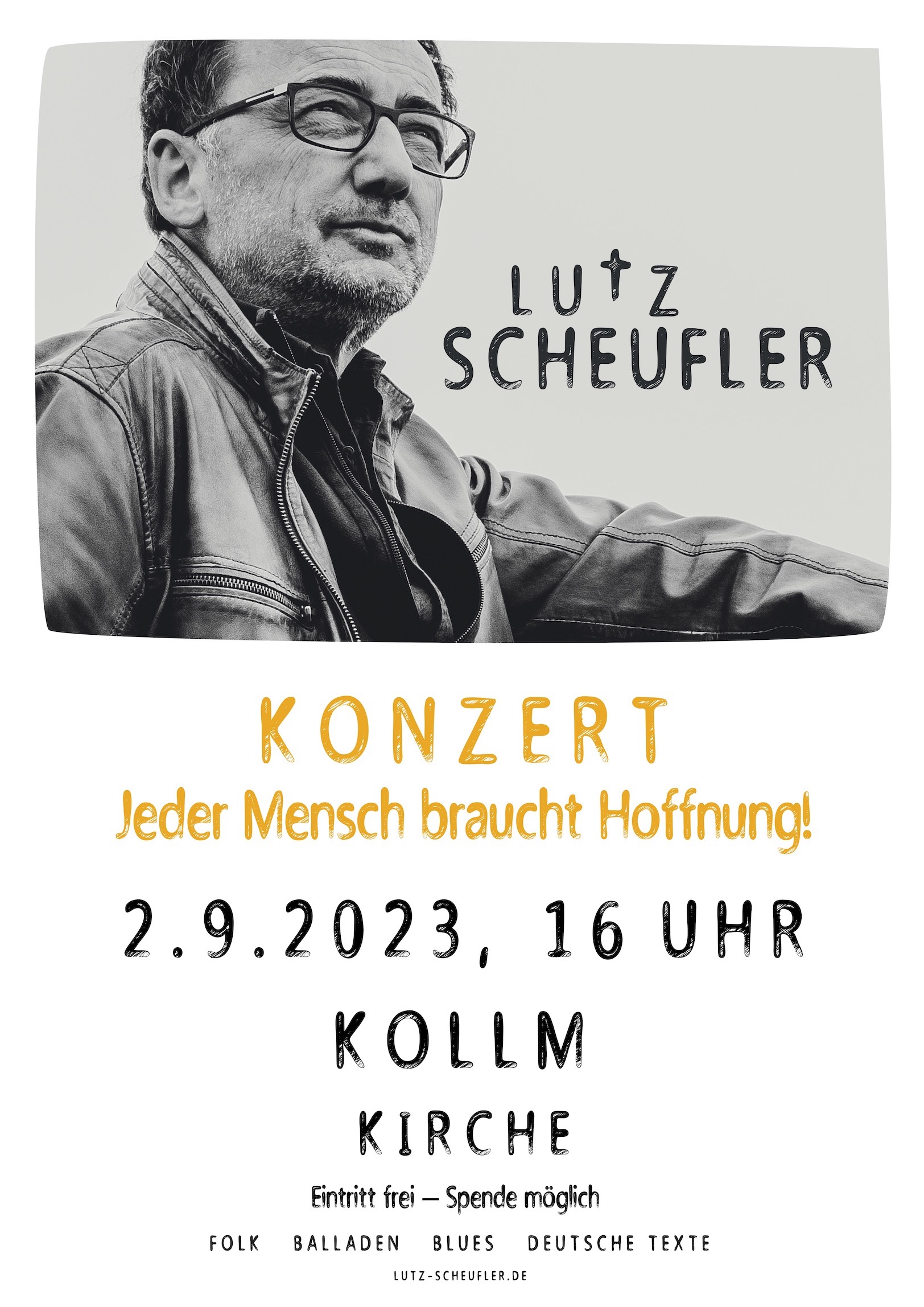 Konzert Jeder Mensch braucht Hoffnung, September 2023, Kollm