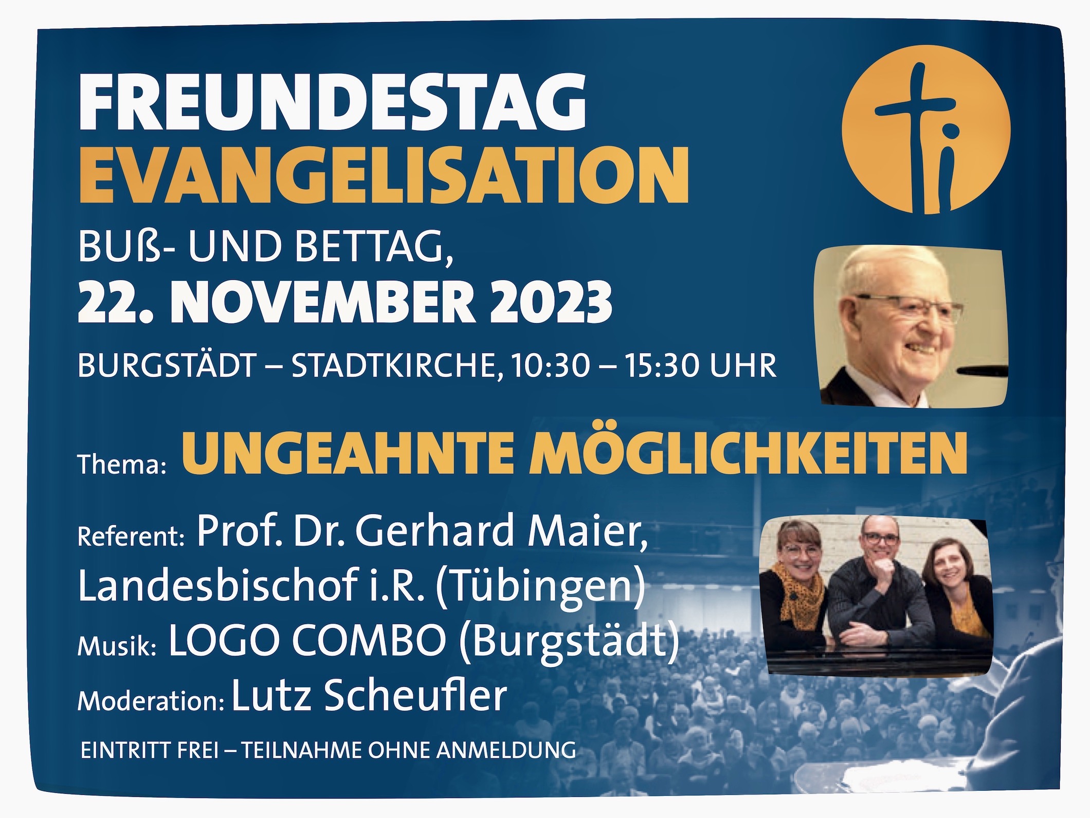 Plakat Freundestag Evangelisation am 22.11.2023 in Burgstädt