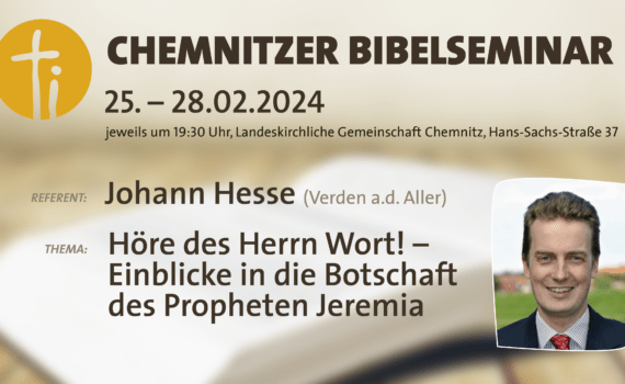 Banner "Chemnitzer Bibelseminar", 25. bis 28. Februar 2024