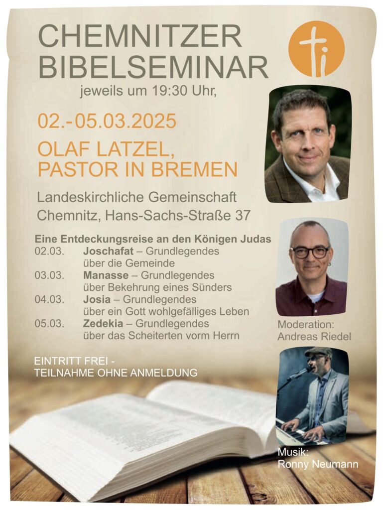 Plakat Chemnitzer Bibelseminar vom 02. bis 05.03.2024 mit Olaf Latzel