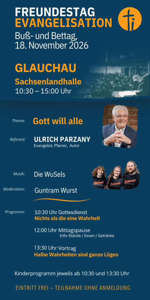 Plakat Freundestag Evangelisation am 18.11.2026 in Glauchau
